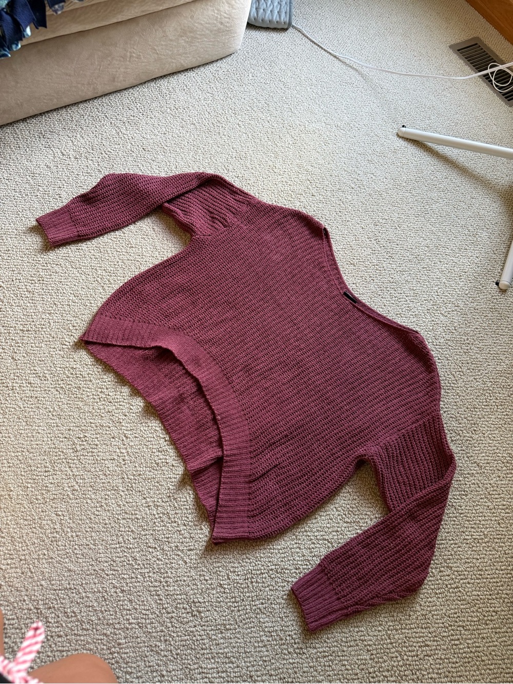 Rue21 Scoop Neck Knit Sweater in Wine